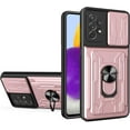 thumbnail image 1 of Case for Samsung Galaxy A23 4G/5G with Card Holder, Heavy Duty Protection Phone Case with Magnetic Ring Kickstand Slide Camera Cover for Samsung Galaxy A23 LJK Rose Gold, 1 of 9