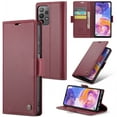 thumbnail image 1 of Case for Samsung Galaxy A23 4G Wallet Case, Retro PU Leather Flip Case with Magnetic Closure, [RFID Blocking] Card Holder and Kickstand for Men Women, TPU Shockproof Full Protective Case, Wine, 1 of 8