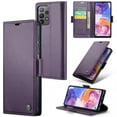 thumbnail image 1 of Case for Samsung Galaxy A23 4G Wallet Case, Retro PU Leather Flip Case with Magnetic Closure, [RFID Blocking] Card Holder and Kickstand for Men Women, TPU Shockproof Full Protective Case, Purple, 1 of 8