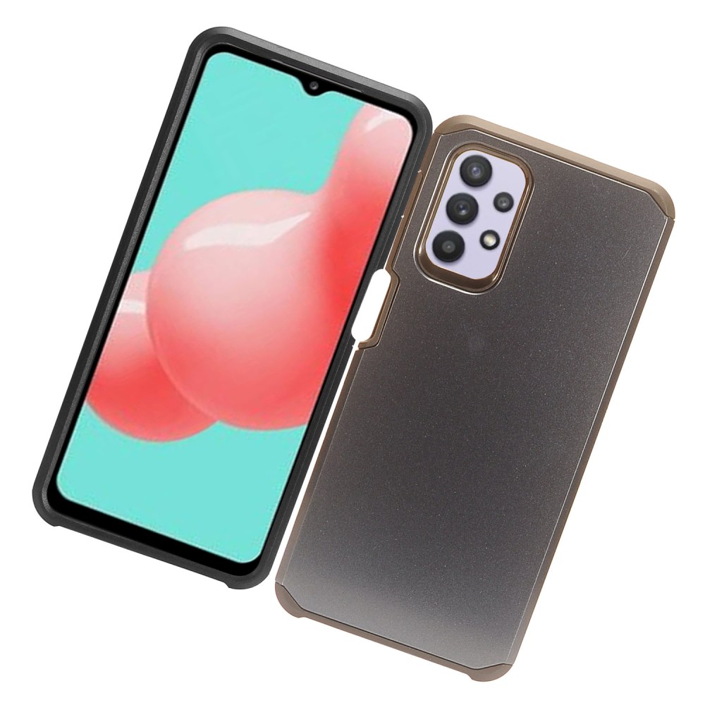 Case for Samsung Galaxy A32 5G Armor Dual Layer 2 in 1 Rubberized Hard Shockproof TPU Silicone Hybrid Protection Cover for Galaxy A32 5G by Xcell - Navy - image 1 of 7