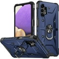 thumbnail image 1 of Case for Samsung Galaxy A32 5G Case Military Grade Drop Case with Kickstand Metel Ring Magnetic Holder Shockproof Protective for Galaxy A32 5G Phone Case (Blue), 1 of 10