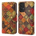thumbnail image 1 of Case for Samsung Galaxy A32 5G, Premium PU Leather Wallet Case with Card Slots Lanyard Shoulder Strap Kickstand Retro Rustic Style Flower Pattern Purse Shockproof Cover for Galaxy A32 5G, Yellow, 1 of 8