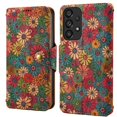 thumbnail image 1 of Case for Samsung Galaxy A32 5G, Premium PU Leather Wallet Case with Card Slots Lanyard Shoulder Strap Kickstand Retro Rustic Style Flower Pattern Purse Shockproof Cover for Galaxy A32 5G, Green, 1 of 8