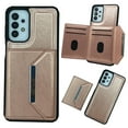 thumbnail image 1 of Case for Samsung Galaxy A33 5G Compatible with MagSafe Magnetic 2-in-1 Detachable Wallet Case with Card Slots for Women Men, Classic PU Leather Flip Kickstand Shockproof Protective Case, Rosegold, 1 of 10