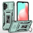 thumbnail image 1 of Case for Samsung Galaxy A33 5G, Drop Resistant Lens Slide Design Case with Adjustable Ring Kickstand Lens Screen Protective Phone Cover for Samsung Galaxy A33 5G 6.4 Inch,Darkgreen, 1 of 7