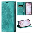 thumbnail image 1 of Case for Samsung Galaxy A36 5G Wallet Case for Women Girls with Card Holder, Embossed Flower Pattern Magnetic Flip PU Leather Purse Protective Phone Cover for Samsung Galaxy A36 5G, Green, 1 of 6