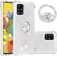 thumbnail image 1 of Case for Samsung Galaxy A51 5G, Galaxy A51 5G Case Girls Women Glitter Clear TPU Cute Bling Love Quicksand Sparkle Case with Stand Shockproof Liquid Case for Samsung Galaxy A51 5G Colorful YBZ, 1 of 12