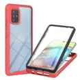 thumbnail image 1 of Case for Samsung Galaxy A52 with Built-in Screen Protector, Hybrid Rugged Full Body Drop Protection Shockproof Anti-Scratch Transparent Clear PC Back Phone Cover, Red, 1 of 6
