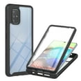 thumbnail image 1 of Case for Samsung Galaxy A52 with Built-in Screen Protector, Hybrid Rugged Full Body Drop Protection Shockproof Anti-Scratch Transparent Clear PC Back Phone Cover, Black, 1 of 6