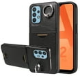 thumbnail image 1 of Case for Samsung Galaxy A52 Wallet with Credit Card Holder & Finger Ring Stand, PU Leather Slim Cover Shockproof Scratch Resistant Full Protection Case for Samsung Galaxy A52, Black, 1 of 11