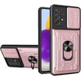 thumbnail image 1 of Case for Samsung Galaxy A53 5G with Card Holder, Heavy Duty Protection Phone Case with Magnetic Ring Kickstand Slide Camera Cover for Samsung Galaxy A53 5G LJK Rose Gold, 1 of 9