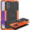 thumbnail image 1 of Case for Samsung Galaxy A53 5G, Tyre Pattern Design Hybrid TPU+PC Material Double Layer Protection Shockproof Cover with Kickstand Phone Case for Samsung Galaxy A53 5G XC Orange, 1 of 8