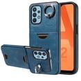 thumbnail image 1 of Case for Samsung Galaxy A53 5G Wallet with Credit Card Holder & Finger Ring Stand, PU Leather Slim Cover Shockproof Scratch Resistant Full Protection Case for Samsung Galaxy A53 5G, Blue, 1 of 11