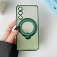 thumbnail image 1 of Case for Samsung Galaxy A54 5G Glitter Magnetic Case with Rotate Ring Stand, Compatible with MagSafe, Non-Yellowing Gradient Sparkle Paper TPU Shockproof Clear Phone Case for Women Girls, Darkgreen, 1 of 6