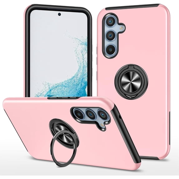 Case for Samsung Galaxy A54 5G, Light Shockproof Protective Cover with Built-in Rotating Holder Kickstand Car Magnetic Bracket Case Compatible for Samsung Galaxy A54 5G 2023 (Pink)