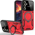 thumbnail image 1 of Case for Samsung Galaxy A54 5G with Ring Kickstand, Lens All-Inclusive Protection Military Grade Drop Shockproof Anti-Scratch  Cover Case for Samsung Galaxy A54 5G YD-Red, 1 of 9