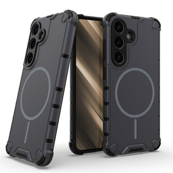 Case For Samsung Galaxy A55 5G [Compatible With MagSafe] Military Grade Airbag Anti Fall Protective Solid Color Phone Case,Dark grey,For Galaxy A55（5G）