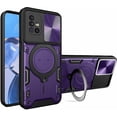 thumbnail image 1 of Case for Samsung Galaxy A71 5G,Military Grade Flashing [Built-in Kickstand] Magnetic Rotate Ring Holder Heavy Duty TPU+PC Shockproof Protect Phone Case for Samsung Galaxy A71 5G (Purple), 1 of 9