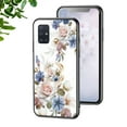thumbnail image 1 of Case for Samsung Galaxy A71 5G, Slim Glass Case with Soft TPU Shockproof Ring Stand Flower Pattern Design Stylish Protective Cover for Samsung Galaxy A71 5G 6.7-Inch,White Flower Bush, 1 of 9