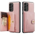 thumbnail image 1 of Case for Samsung Galaxy A73 5G, Detachable Magnetic Wallet Credit Card Slot Kickstand Cover Support Wireless Charging Compatible with Samsung Galaxy A73 5G (Pink), 1 of 15
