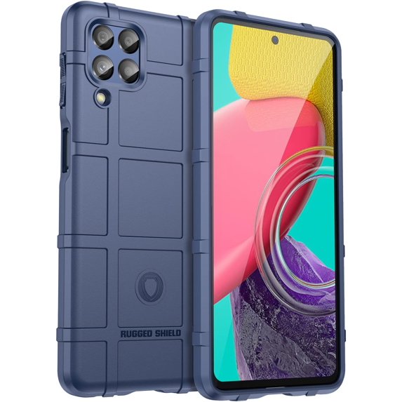 Case for Samsung Galaxy M53, Heavy Duty Shockproof Absorption Impact Resistant Protective Phone Case Bumper Rugged Cover for Samsung Galaxy M53 Blue