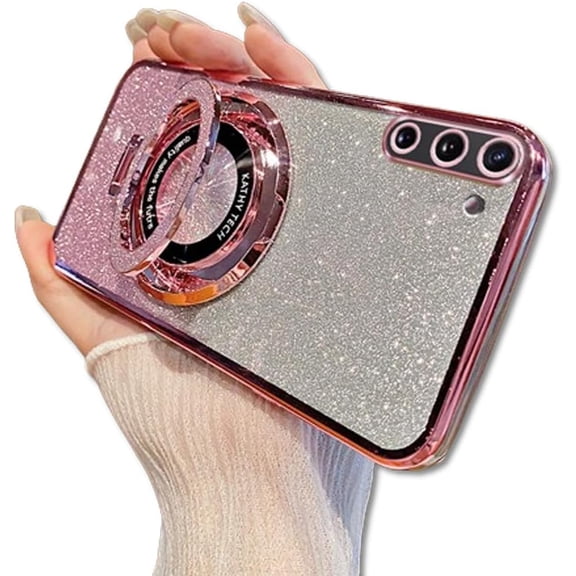 Case for Samsung Galaxy Note 10 Case Sparkle Cute with Stand Phone Case Compatible with MagSafe Slim Glitter Card Shockproof Protective Women Girls Case for Samsung Galaxy Note 10 Pink YD