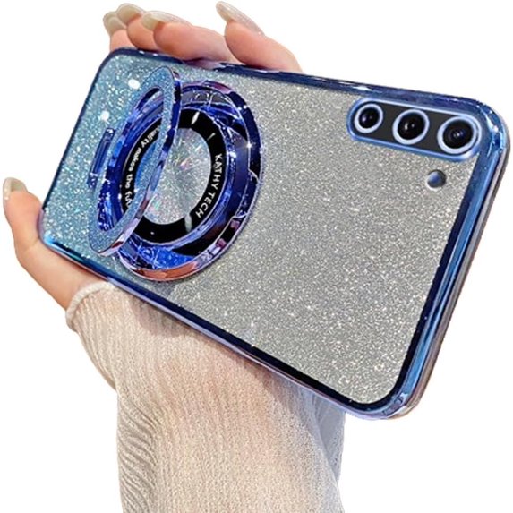 Case for Samsung Galaxy Note 10 Case Sparkle Cute with Stand Phone Case Compatible with MagSafe Slim Glitter Card Shockproof Protective Women Girls Case for Samsung Galaxy Note 10 Blue YD