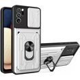 thumbnail image 1 of Case for Samsung Galaxy Note 20 Ultra 5G with Card Holder, Heavy Duty Protection Phone Case with Magnetic Ring Kickstand Slide Camera Cover for Samsung Galaxy Note 20 Ultra 4G/5G LJK White, 1 of 8