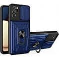 thumbnail image 1 of Case for Samsung Galaxy Note 20 Ultra 5G with Card Holder, Heavy Duty Protection Phone Case with Magnetic Ring Kickstand Slide Camera Cover for Samsung Galaxy Note 20 Ultra 4G/5G LJK Blue, 1 of 7
