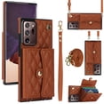 thumbnail image 1 of Case for Samsung Galaxy Note 20 Ultra, Crossbody Wristlet Case Wallet with RFID Blocking Card Slots KickStand Flip Folio PU Leather Magnetic Protective Cover Women for Galaxy Note 20 Ultra, Brown, 1 of 9
