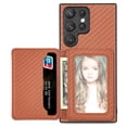 thumbnail image 1 of Case for Samsung Galaxy Note 20 Ultra,Decase Premium Fabric Hybrid Wallet Phone Cover RFID Blocking Card Slots Holder Shockproof Anti-Scratch Support Magnetic Car Mount - brown, 1 of 7