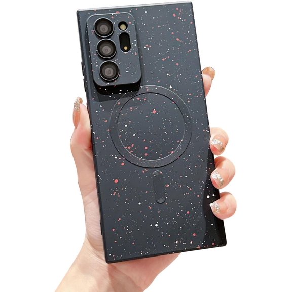 Case for Samsung Galaxy Note 20 Ultra Magnetic Polka Dot Art Note 20 Ultra Case Camera Protector Samsung Note 20 Ultra Case Soft Silicone Shockproof Cute for Women 6.9” (Black)