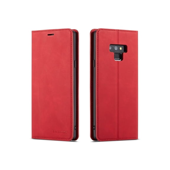 Case for Samsung Galaxy Note 9, Premium PU Leather Cover TPU Bumper with Card Holder Kickstand Hidden Magnetic Shockproof Flip Wallet Case for Galaxy Note 9 6.4 inch