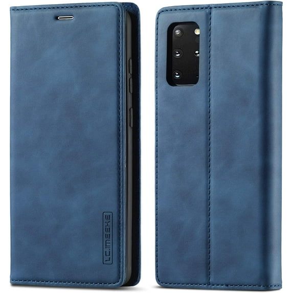Case for Samsung Galaxy S20, Vintage Classic Matte Leather Wallet Case Flip Notebook Style Cover with Magnetic Closure Kickstand Card Slots - Dark Blue