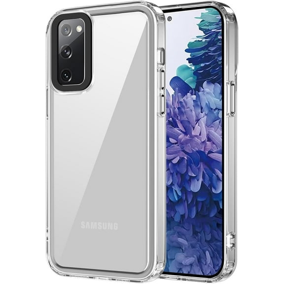 Case for Samsung Galaxy S20FE Clear Crystal PC Hard Acrylic Back Cover for Samsung Galaxy S20FE Transparent Case Military-Grade Protection Anti-Scratch Anti-Yellowing Case Clear