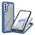 thumbnail image 1 of Case for Samsung Galaxy S21 with Built-in Screen Protector, Hybrid Rugged Full Body Drop Protection Shockproof Anti-Scratch Transparent Clear PC Back Phone Cover, Blue, 1 of 6