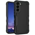 thumbnail image 1 of Case for Samsung Galaxy S21 FE 2022(6.4 inch), Allytech Hybrid Hard PC Back and Soft TPU Bumper Drop Protection Anti-Slip Grip Anti-Fall Shell Protective Case for Galaxy S21FE 5G, Black, 1 of 7