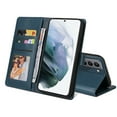 thumbnail image 1 of Case for Samsung Galaxy S21 FE 5G,Full Protection Leather Magnetic Flip Multi-Function Wallet Shockproof Phone Cover with Card Slots Kickstand For Samsung Galaxy S21 FE,Blue, 1 of 12