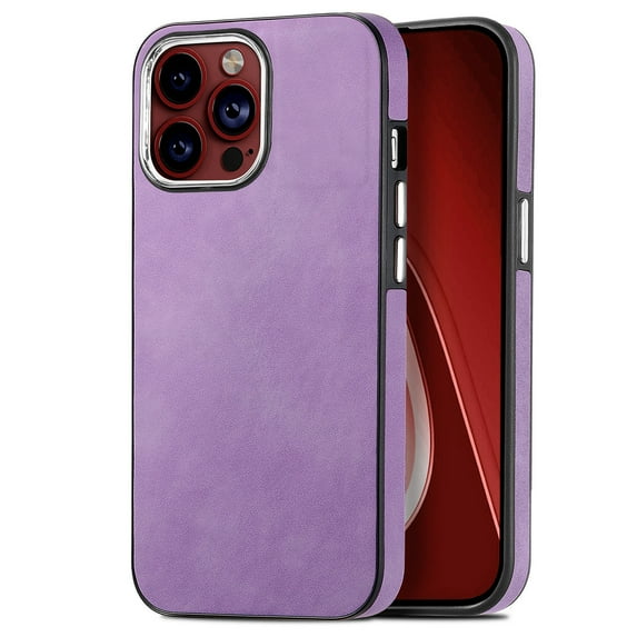 Case for Samsung Galaxy S21 FE,Decase Shockproof Anti-Fingerprint Leather Skin-Friendly Cover Slim Fit Soft Phone Shell,for Samsung Galaxy S21 FE - Purple