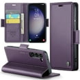 thumbnail image 1 of Case for Samsung Galaxy S21 FE Wallet Case, Retro PU Leather Flip Case with Magnetic Closure, [RFID Blocking] Card Holder and Kickstand for Men Women, TPU Shockproof Full Protective Case, Purple, 1 of 11