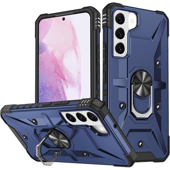 Case for Samsung Galaxy S21 Plus Case Galaxy S21+ Case Military Grade Drop Case with Kickstand Ring Magnetic Holder Shockproof Protective for Galaxy S21 Plus Phone Case (Blue)