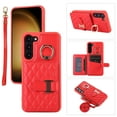 thumbnail image 1 of Case for Samsung Galaxy S21 Plus, Detachable Crossbody Strap & Lanyard Wallet Case with Card Slots, 360° Stand Ring Kickstand Flip PU Leather Protective Cover for Samsung Galaxy S21 Plus, Red, 1 of 11