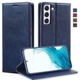 thumbnail image 1 of Case for Samsung Galaxy S21 Plus Wallet Case, [RFID Blocking] Card Holder Stand [Shockproof TPU Interior Case] Premium PU Leather Magnetic Protective Flip Cover Compatible with Samsung Galaxy S21 Blue, 1 of 10