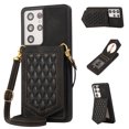 thumbnail image 1 of Case for Samsung Galaxy S21 Ultra 6.8" 5G 2021, Allytech Detachable Crossbody Strap Flip PU Leather Magnetic Button RFID Blocking Purse Wallet Stand Case for Samsung S21 Ultra 5G, Black, 1 of 8