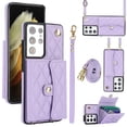 thumbnail image 1 of Case for Samsung Galaxy S21 Ultra, Crossbody Wristlet Case Wallet with RFID Blocking Card Slots KickStand Flip Folio PU Leather Magnetic Protective Cover Women for Samsung Galaxy S21 Ultra, Violet, 1 of 9