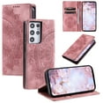 thumbnail image 1 of Case for Samsung Galaxy S21 Ultra Wallet Case for Women Girls with Card Holder, Embossed Flower Pattern Magnetic Flip PU Leather Purse Protective Phone Cover for Samsung Galaxy S21 Ultra, Pink, 1 of 11