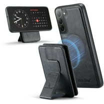 Case for Samsung Galaxy S22, Detachable Magnetic Wallet Credit Card Cash Slot Case Support Wireless Charging Functional Stand Compatible with MagSafe Cover For Samsung Galaxy S22,Black