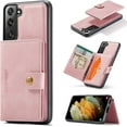 thumbnail image 1 of Case for Samsung Galaxy S22 [Not for S22 Ultra or S22 Plus], Detachable Magnetic Wallet Credit Card Slot Kickstand Case Cover Support Wireless Charging Compatible with Samsung Galaxy S22 (Pink), 1 of 16