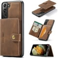 thumbnail image 1 of Case for Samsung Galaxy S22 [Not for S22 Ultra or S22 Plus], Detachable Magnetic Wallet Credit Card Slot Kickstand Case Cover Support Wireless Charging Compatible with Samsung Galaxy S22 (Brown), 1 of 16