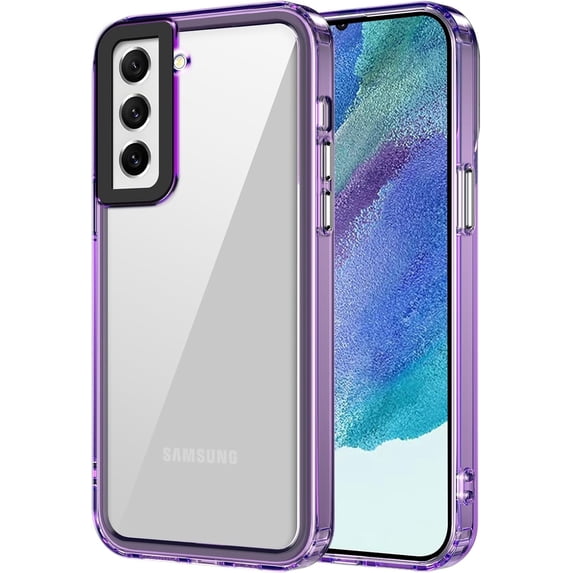 Case for Samsung Galaxy S22 Plus Clear Crystal PC Hard Acrylic Back Cover for Samsung Galaxy S22 Plus Transparent Case Military-Grade Protection Anti-Scratch Anti-Yellowing Case Purple